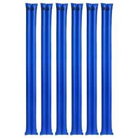 VEVOR Pool Cover Water Bags, 6 Packs 8 Ft, Double Chamber Pool Cover Water Tubes, 0.4mm Thick PVC Bags Weights with Leakproof Screw Cap