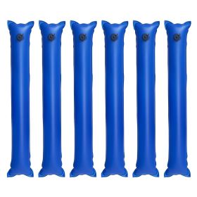 VEVOR Pool Cover Water Bags, 6 Packs 4 Ft, Single Chamber Pool Cover Water Tubes, 0.4mm Thick PVC Bags Weights with Leakproof Screw Cap