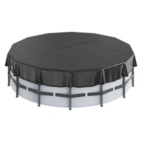 VEVOR 15 Ft Round Pool Cover, Solar Covers for Above Ground Pools, Safety Pool Cover with Drawstring Design, PVC Winter Pool Cover