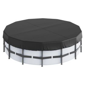 VEVOR 18 Ft Round Pool Cover, Solar Covers for Above Ground Pools, Safety Pool Cover with Drawstring Design, 420D Oxford Fabric Winter Pool Cover