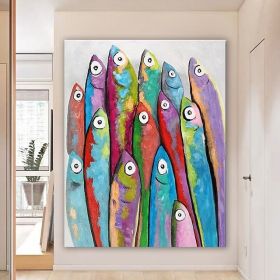 Oil Painting Hand Painted Vertical Abstract Animals Contemporary Modern Rolled Canvas  Living Room hallway bedroom luxurious decorative painting (size: 150X220cm)