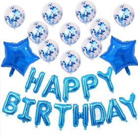 1 SET Party Supplies Farm Animals Pig Horse Cow Theme Party Aluminum Film Balloon Set for Kids Birthday Decoration (Color: Blue)